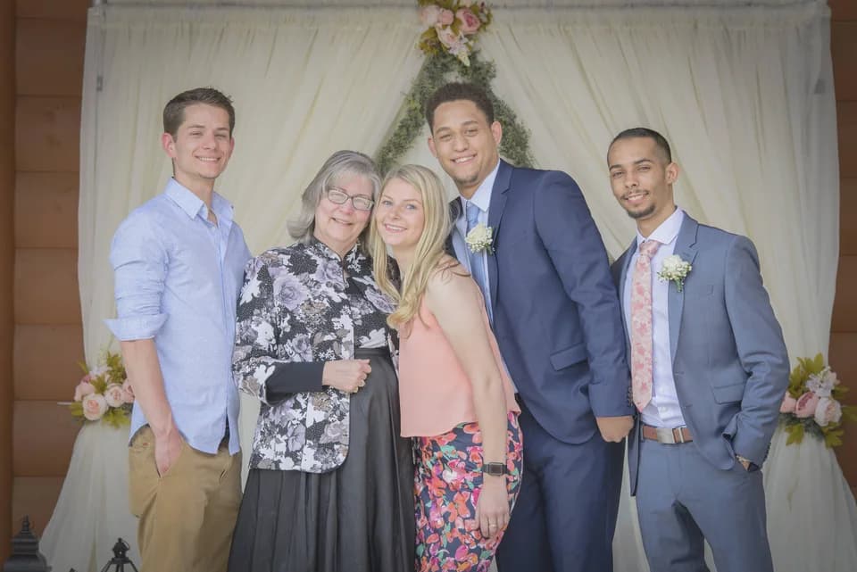 Indoor wedding chapel altar with floral backdrop at Moose Hollow Lodge in Pigeon Forge